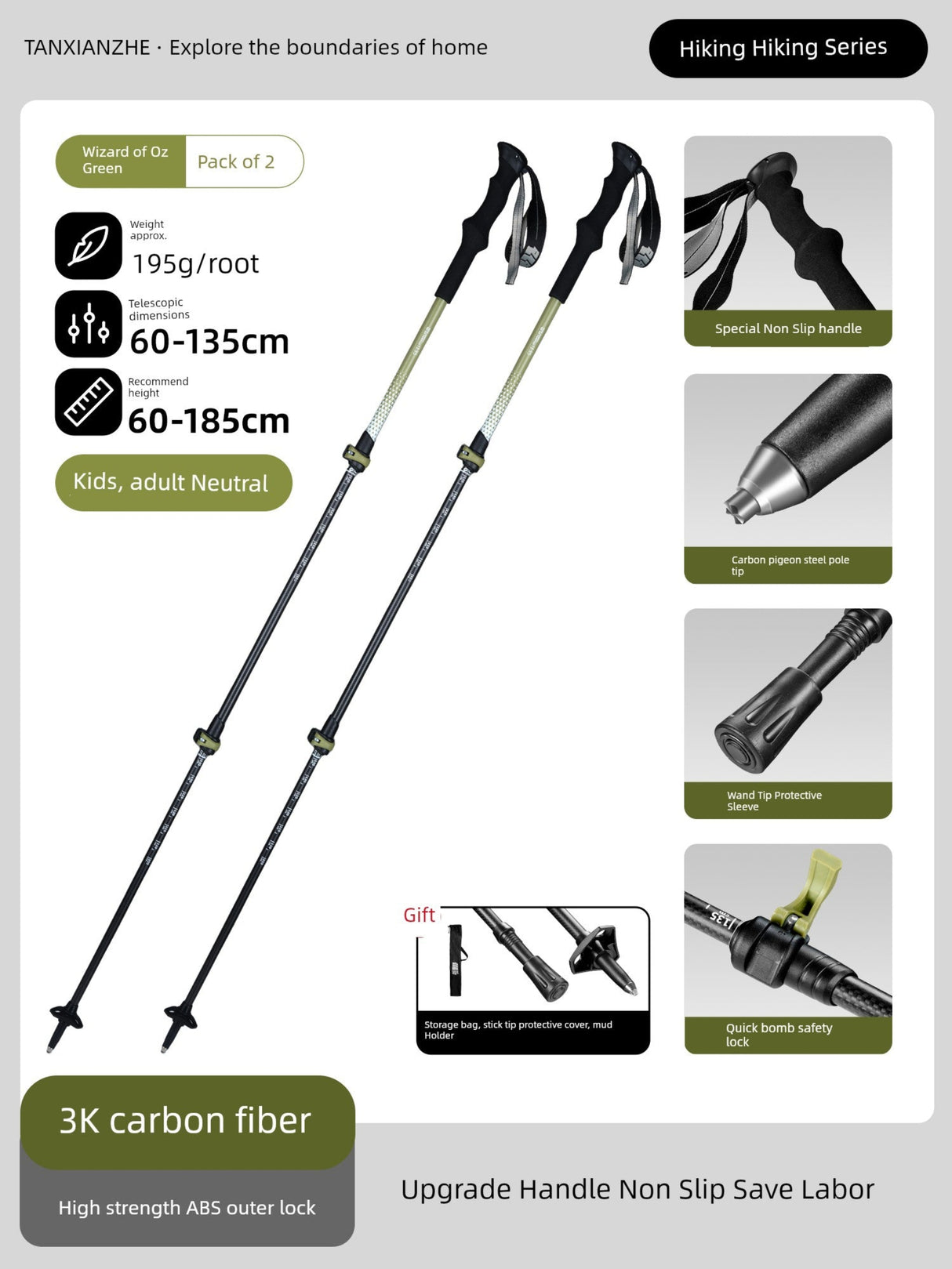 Equipo profesional para senderismo al aire libre Explorer Alpenstock