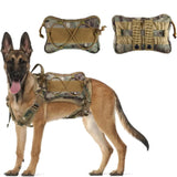 Bolsa lateral táctica K9, pequeña bolsa Molle horizontal para arnés de perro de servicio, accesorio para chaleco táctico para perro, alforja con forma de hueso