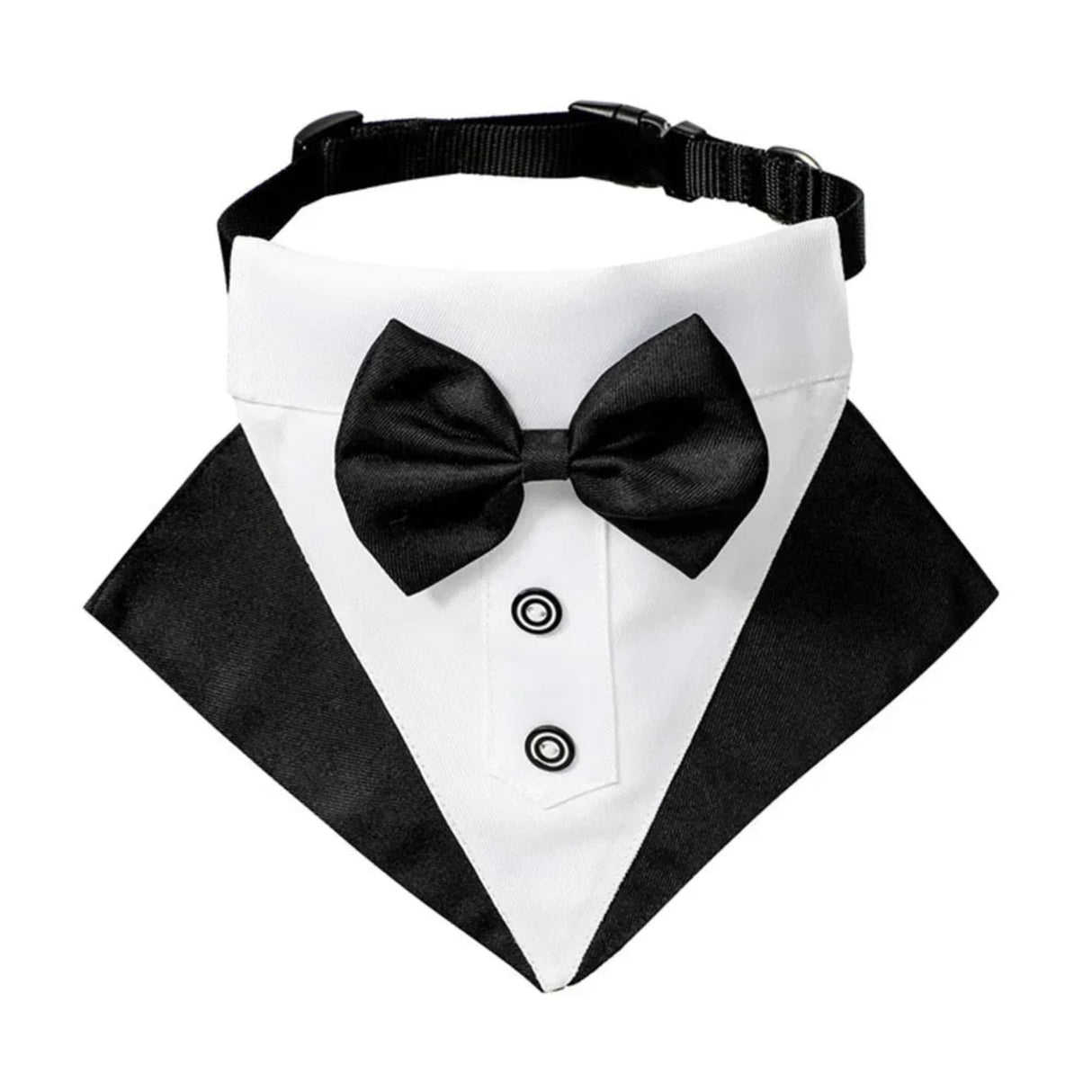 Dog Formal Bandana Tuxedo Scarf with Bow Tie Wedding Party Outfit Dress-up Accessories Dog Attire Costume Gentleman Neckerchief