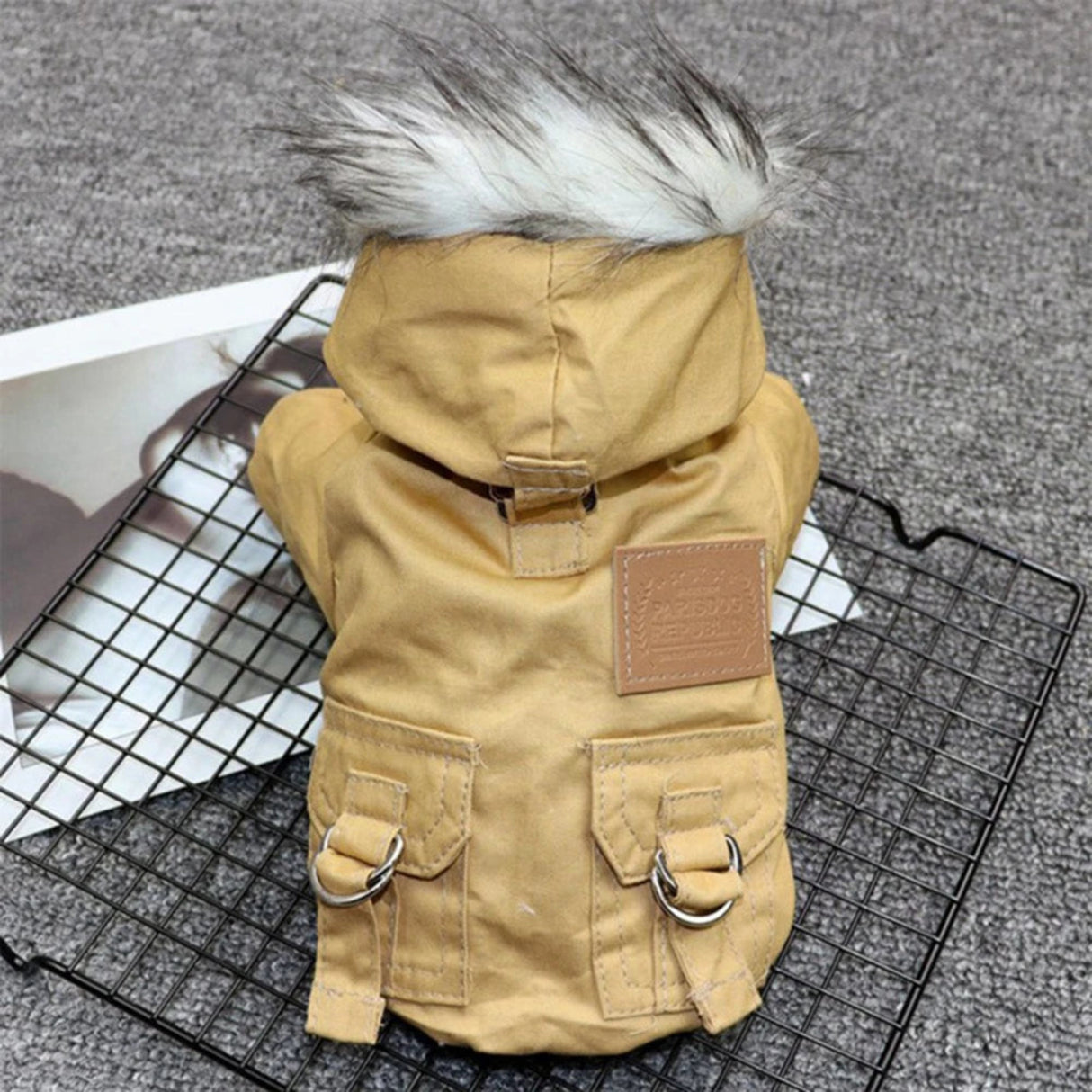 Pet Dog Jacket With Harness Winter Heavy Hiking Coat Dog Warm Hoodie Vest Windproof Outdoor Jacket For Small Medium Large Dog