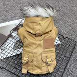 Pet Dog Jacket With Harness Winter Heavy Hiking Coat Dog Warm Hoodie Vest Windproof Outdoor Jacket For Small Medium Large Dog