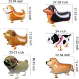6 Pieces Walking Animal Balloon Pet Dog Balloon, Puppy Balloon Air Walker Birthday Party Supplies Balloon Animal Theme Birthday Party Decoration