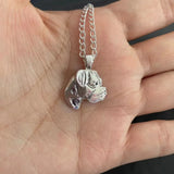 dog necklace  Handmade boxer necklace Embossed pendant jewelry golden colors plated in stock fast delivery