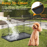 48 Inch Dog Crate Dog Cage for Large Dogs Folding Mental Wire Dog Kennel Outdoor and Indoor with Double-Door Divider Panel