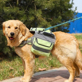 Suministros para mascotas Mochila para perros al aire libre de tela Oxford Bolsa doble para bocadillos Bolsa táctica para perros medianos y grandes Bolsa de sillín reflectante impermeable