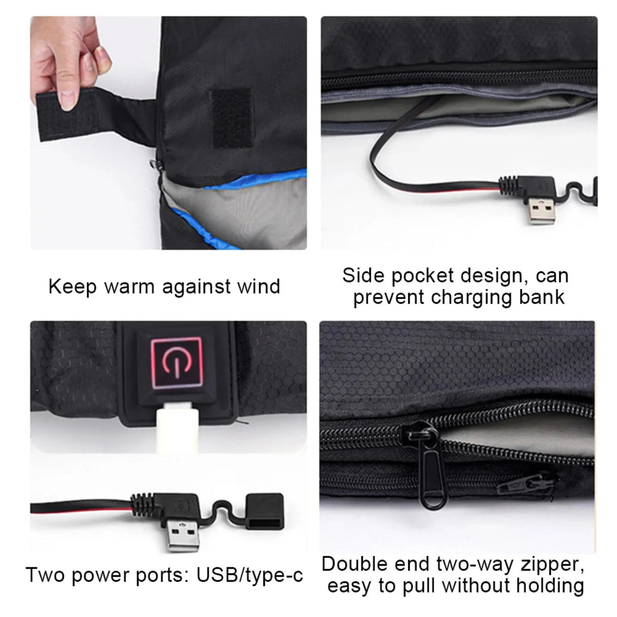 Electric Heated Pet Sleeping Bag Waterproof Heating Dog Sleeping Bag 3 Levels Heated Warming Cat Sleeping Bag for Indoor Outdoor