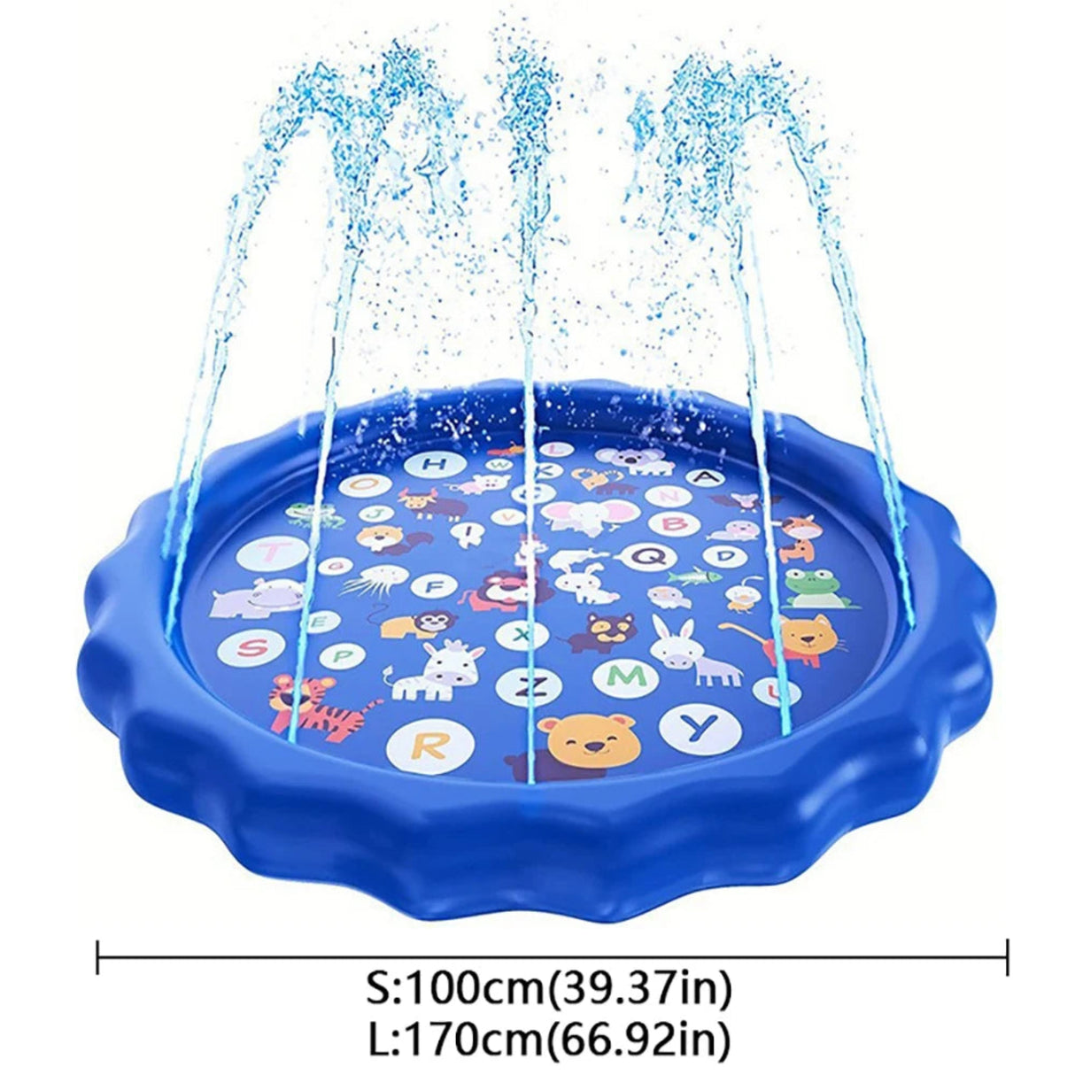 100/170cm Juguetes para niños Alfombra rociadora de agua PVC grueso Baño para mascotas Piscina inflable Baño Juegos al aire libre Juguetes para perros