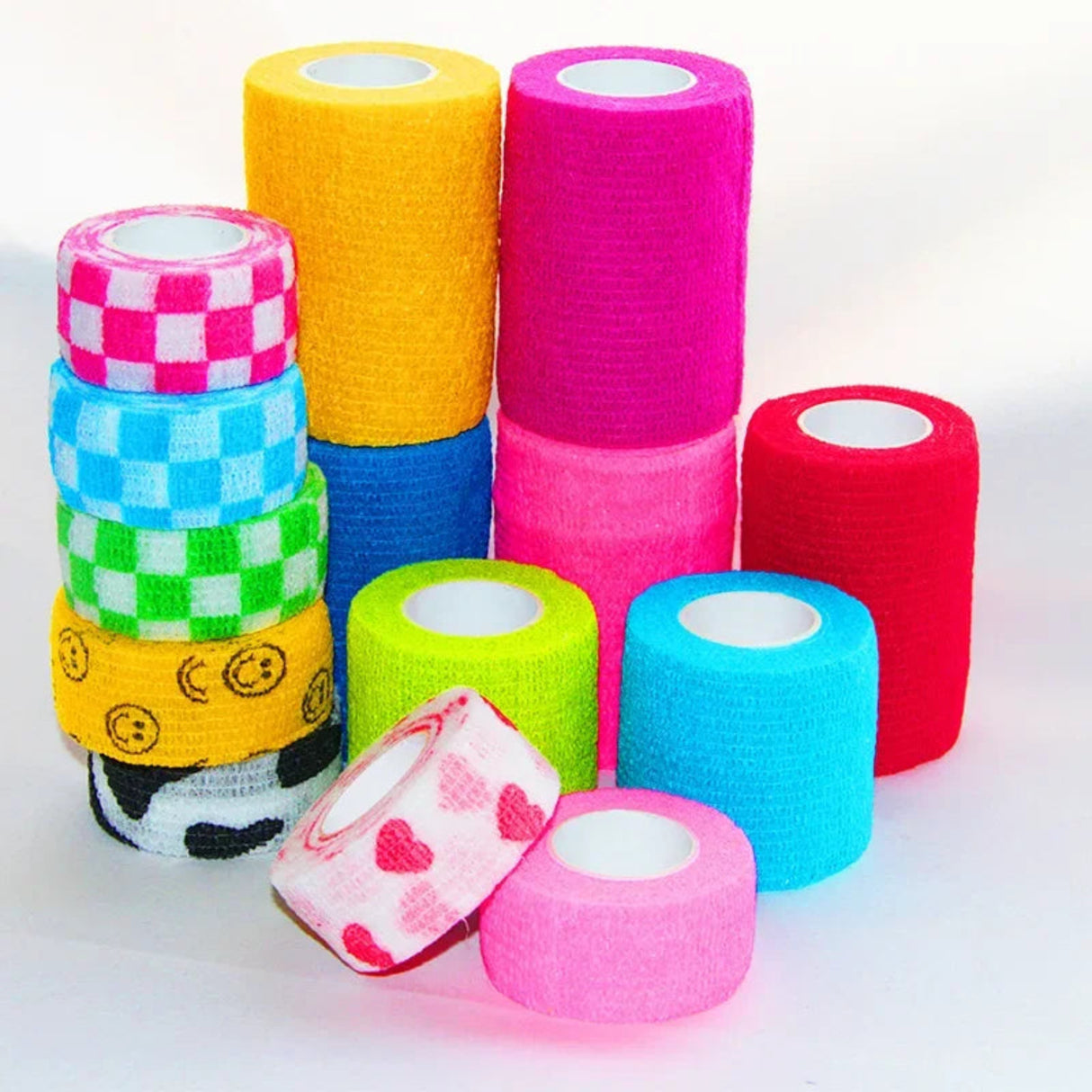 New Fashion Printed Medical Self Adhesive Elastic Bandage Colorful Sports Wrap Tape for Finger Joint Knee First Aid Kit Pet Tape