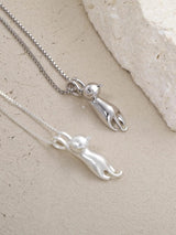 Silver Plated Necklaces for Women Cat Jewelry for Women Cat Accessories for Women Cat Lover Gifts Cute Birthday Gifts for Women