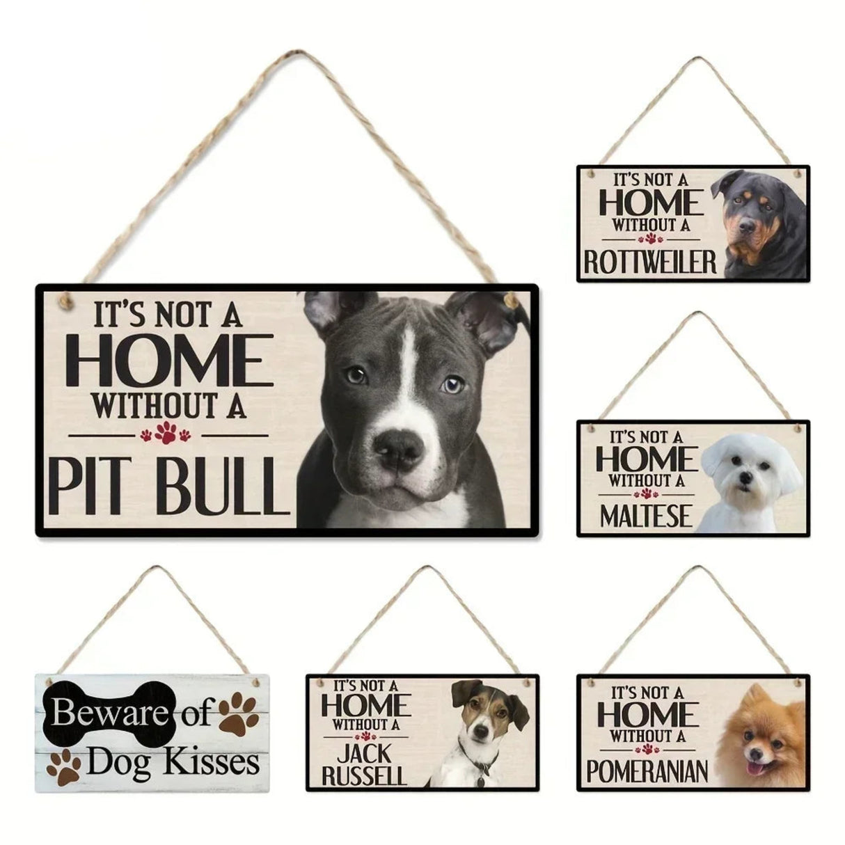 Pet Lover Wooden Sign,Dog Wooden Plaque Hanging Art Lovely Puppy Decor Dog Painting Wall Pediments Door Fence Home Decoration