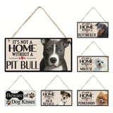 Pet Lover Wooden Sign,Dog Wooden Plaque Hanging Art Lovely Puppy Decor Dog Painting Wall Pediments Door Fence Home Decoration