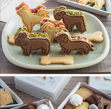 5Pcs/Set Dog Cookie Cutter Mold Cute Puppy Biscuit Stamp Embossers 3D Pastry Nut Jam Sandwich Cookie Hand Pressed Baking Items