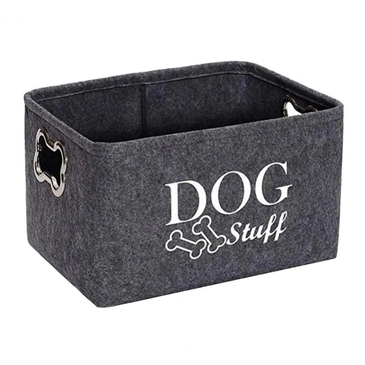 Cat Dog Toy Organizer Pet Toy Storage Basket Pet Toy Dog Storage Box with Handle Organizer for Clothing Blankets Household Items