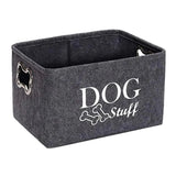 Cat Dog Toy Organizer Pet Toy Storage Basket Pet Toy Dog Storage Box with Handle Organizer for Clothing Blankets Household Items