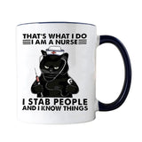 11oz Cat Afternoon Tea Mug Multifunctional Ceramic Coffee Mug Porcelain Coffee Cup Espresso Cup Drinking Cup for Cat Lovers