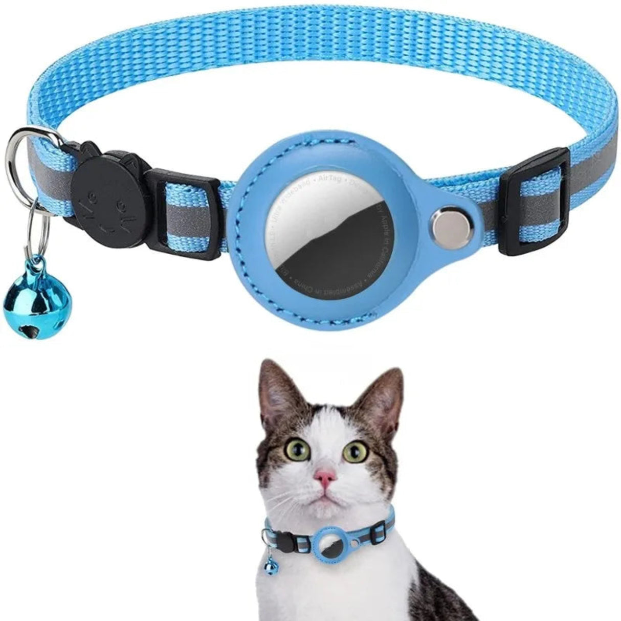 For Apple Airtag Case Cat Collar With Bell Reflective Nylon Collar For Dog GPS Finder Anti-lost Location Tracker Pet Products