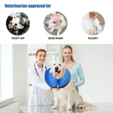 Collar inflable protector para perros y gatos, collar de recuperación suave para después de la cirugía que no bloquea la visión, suministros para mascotas pequeñas, medianas y grandes