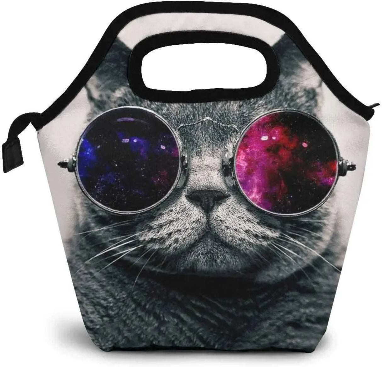 Lunch Bags for Women Men Sunglasses Cat Lunch Box Tote Insulated Reusable Leakproof Cooler Shoulder Strap Lunch Pail Container