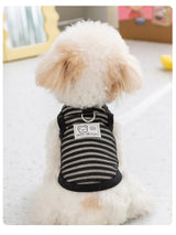 Spring and Summer Pet Feet Breathable Lightweight Hollow Striped Pulling Dog Vest Cat Teddy Dog Clothes Cooling Vest for Dogs