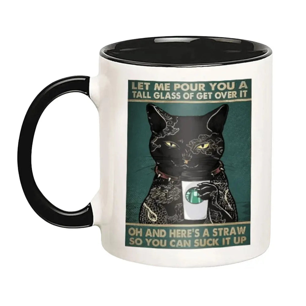 11oz Cat Afternoon Tea Mug Multifunctional Ceramic Coffee Mug Porcelain Coffee Cup Espresso Cup Drinking Cup for Cat Lovers