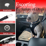 Dog Seatbelt Harness Pet Seat Belt Double Breathable Mesh Cloth Vest Adjustable Dog Connecting Belt and Car Seat Belt Extender