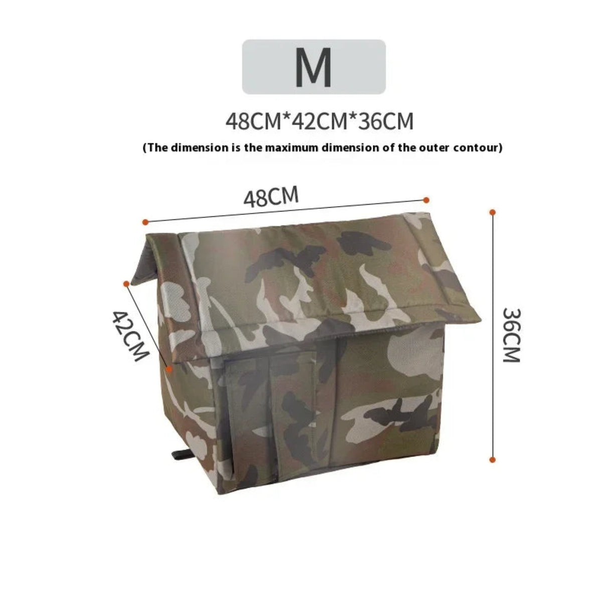 All Seasons Outdoor Rainproof Stray Cat Nest, Winter-Warm Closed House, Cold-Proof Cat House