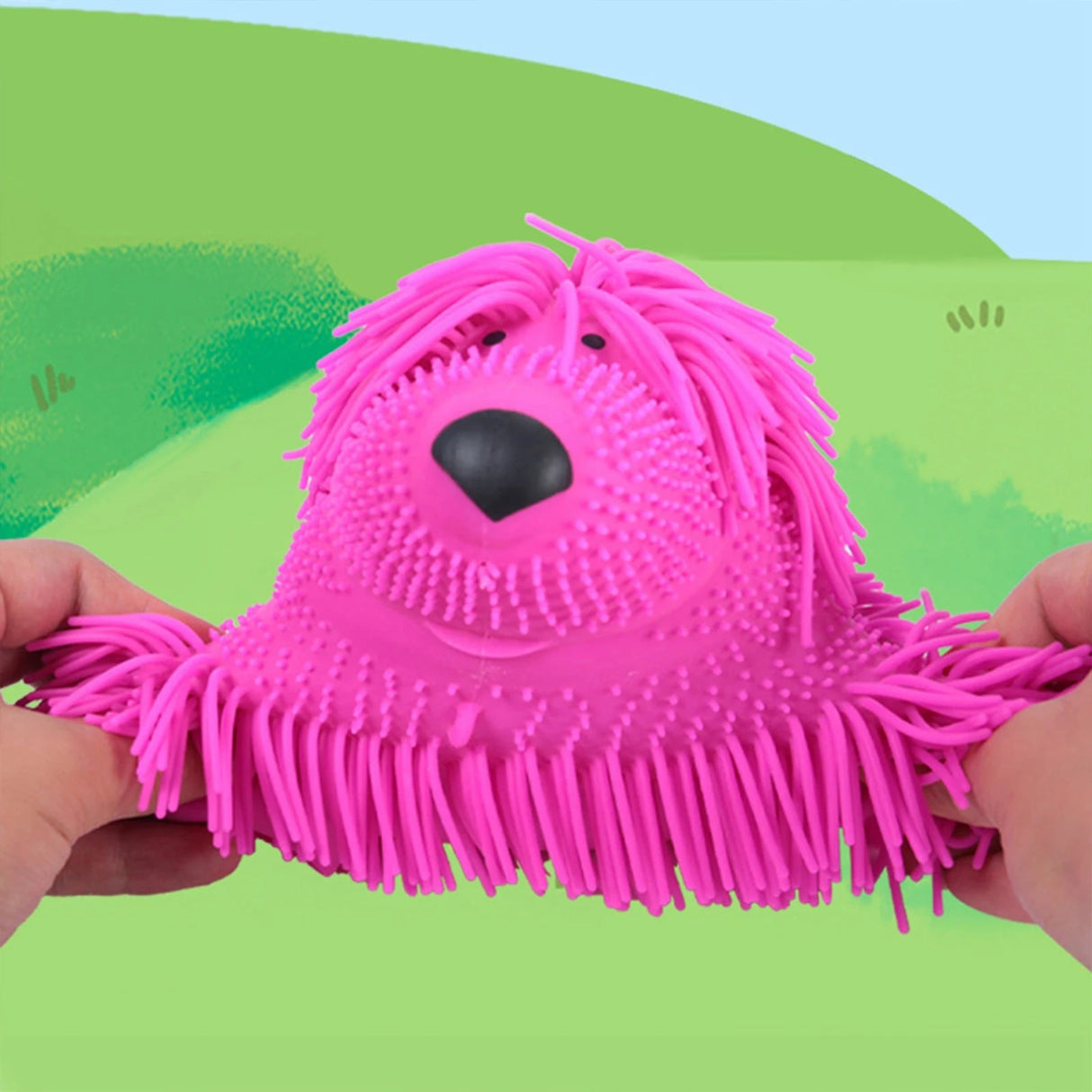 Stress Relief Plush Dog Squeeze Toy Soft Fidget Sensory Gifts Cute Animal Anxiety Reliever Fun Party Favors Kids Novelty Present