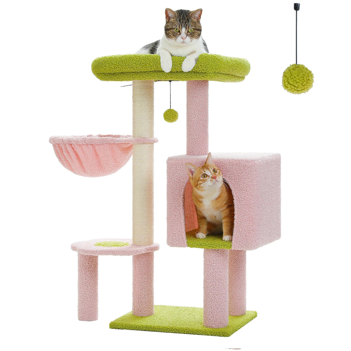 Luxury Cat Tree for Indoor Multi-Level Cat Tower with Condo Hammock Padded Perch Cat Scratching Post Cat Accessories Cat Toys