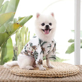 Fashion Hawaiian Beach Style Dog Shirt Summer Pet Dog Clothes Breathable Cat Thin Shirt Cute Print Puppy Vest Chihuahua Clothes