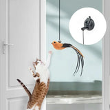 Upgraded Epoxy Sucker Steel Wire Long Rod Feather Cat Teasing Stick Cat Self Hi No Harmful Ingredients