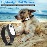 HD 1080P Wireless Collar Camera No WiFi Needed Dog Cat Pet Camera Collar Sport/Action Camera Video Records with 32G Card for Cat