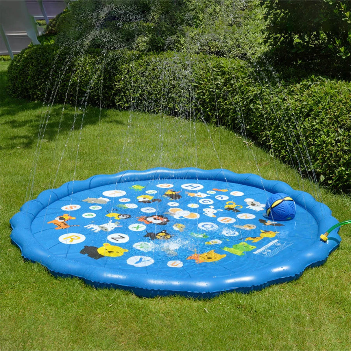 100/170cm Children's Toys Water Spray Mat PVC Thickened Pet Bath Inflatable Pool Bath Outdoor Games Dog Toys