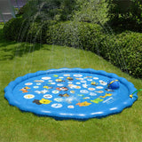 100/170cm Juguetes para niños Alfombra rociadora de agua PVC grueso Baño para mascotas Piscina inflable Baño Juegos al aire libre Juguetes para perros