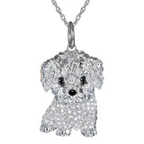 Exquisite and Cute Schnauzer Dog Pendant Necklace for Women Elegant Pet Puppy Jewelry Animal Accessories Dog Lovers Gift