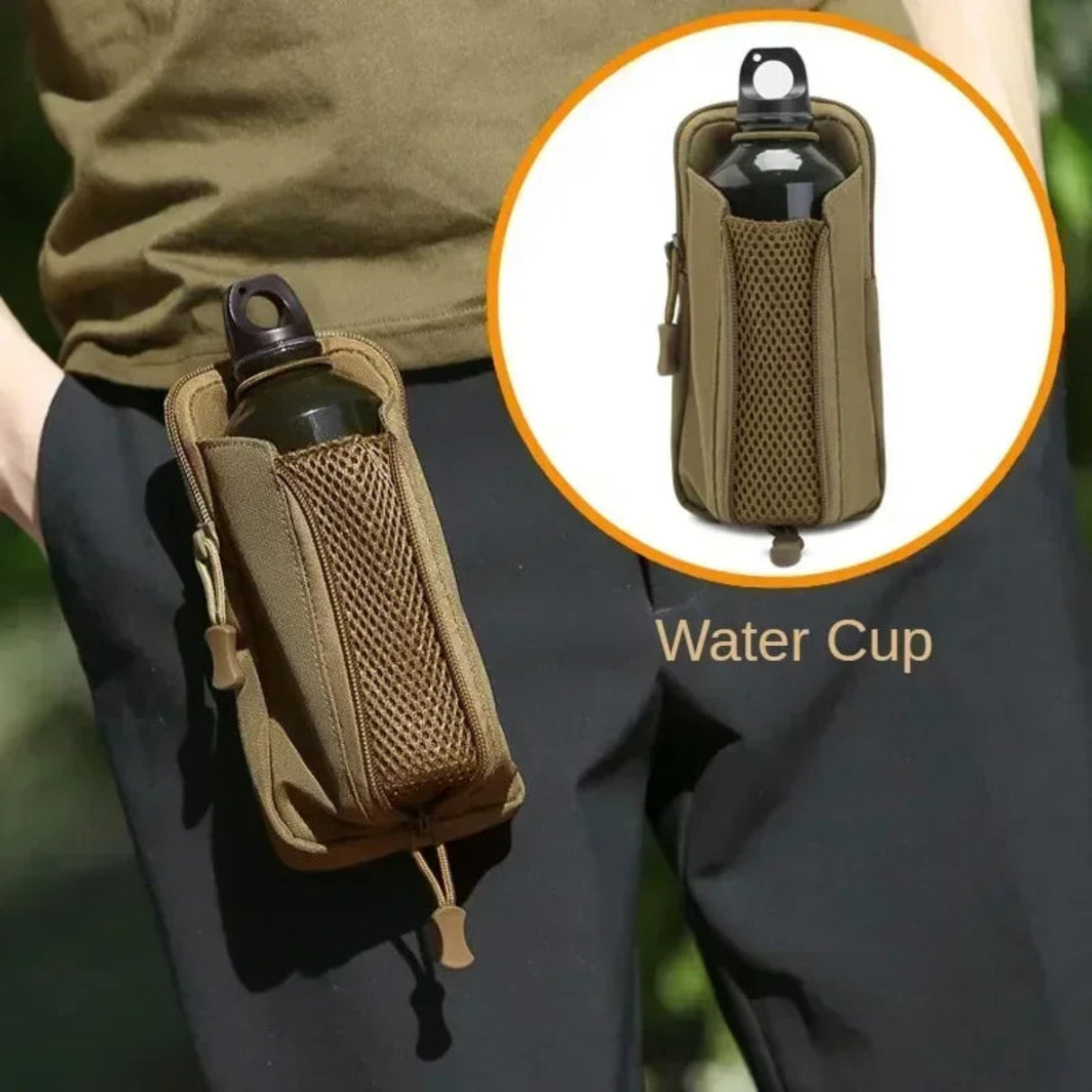 Riñonera impermeable para colgar al aire libre, para senderismo y acampada, bolsa para teléfono móvil, bolsa táctica Molle para botella de agua, equipo de acampada