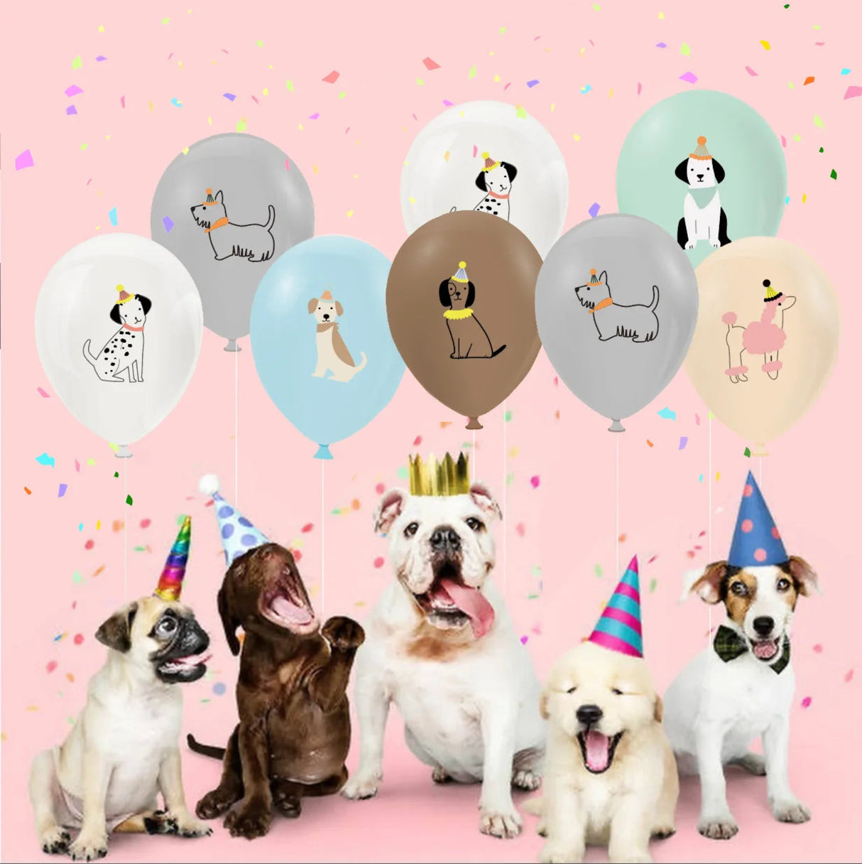 12Pcs Party Supplies 12" Latex Balloons Dog Birthday Kids Baby Shower Balloon Decoration Toys Paw Print