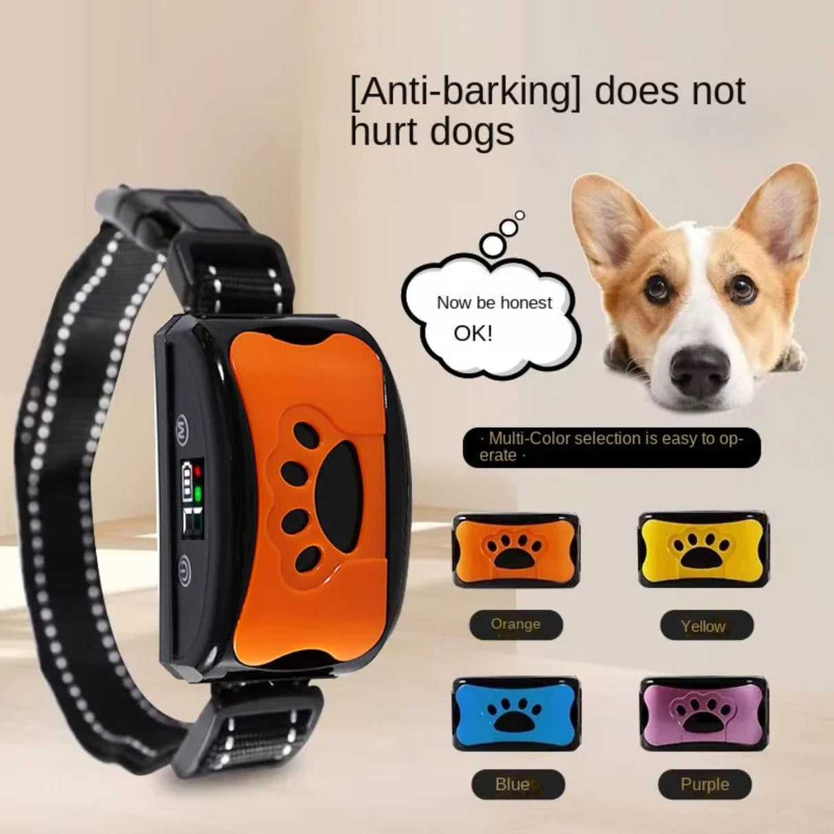 Pet Dog Anti Barking Device USB Electric Ultrasonic Dogs Training Collar Dog Stop Barking Vibration Anti Bark Collar wholesale