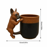 Cute Dog Handle Ceramic Mug Large Capacity Creative Dog Handle Coffee Cup Mug Gift Home Decoration