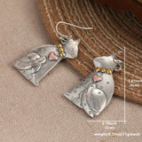 Cute cat earrings, holiday jewelry for women's holiday