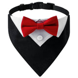 Sucado - Collar de perro con pajarita, esmoquin, bandana, ajustable, formal, triangular, para boda, cumpleaños, disfraces, fiestas de cosplay 