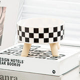 Pet Cat and Dog Plastic Bowl with Polka Dot Checkerboard Pattern, Non-slip and Easy To Clean Large Capacity Not Easy To Tip Over