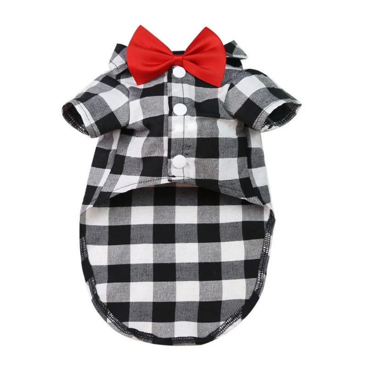 Bowtie Dog T-Shirts Classical Plaid Thin Breathable Summer Dog Clothes for Small Large Dogs Puppy Pet Cat Vest Pets Clothing