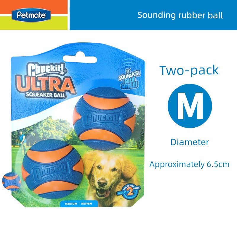 Pelota de goma interactiva para caminar con voz de Petmate para perros Border Collie