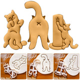 3D DIY Cute Cookie Cutters Mold Cat Kitty 3D cookie type pastry Mold for baking Kids Children Bakeware kitchen accessories