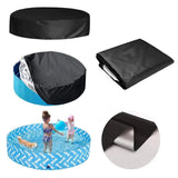 Cubierta de piscina plegable portátil redonda y plegable con material de tela Oxford y diseño de cordón para piscina para perros y mascotas, impermeable y 