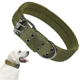 Juego de correa y collar táctico duradero para perros, correa ajustable para collar militar para mascotas, accesorios de entrenamiento para perros medianos y grandes, pastor alemán 