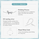 WOSTU Solid 925 Sterling Silver Cute Cat Dog Bracelet For Women Pet Paw Links Girl dachshund Charm Chains Daughter Birthday Gift