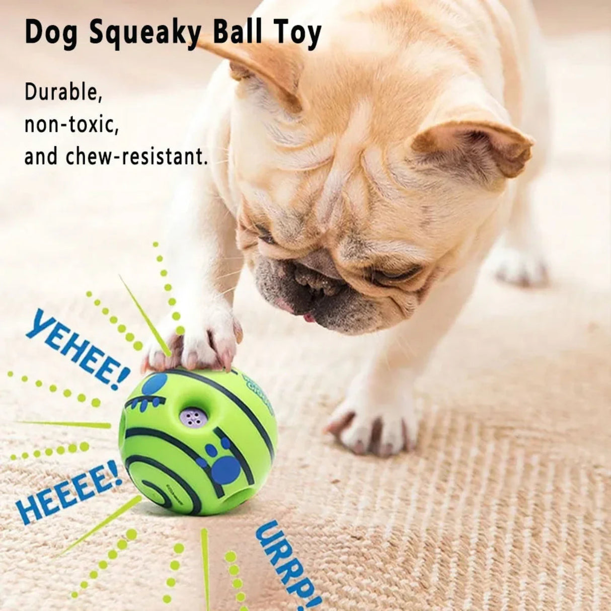 OUZEY Pet Dog Toy Ball Squeaker Bite Resistant Dog Chew Toy Interactive Puppy Training Toys Dewable Food Dog Supplies