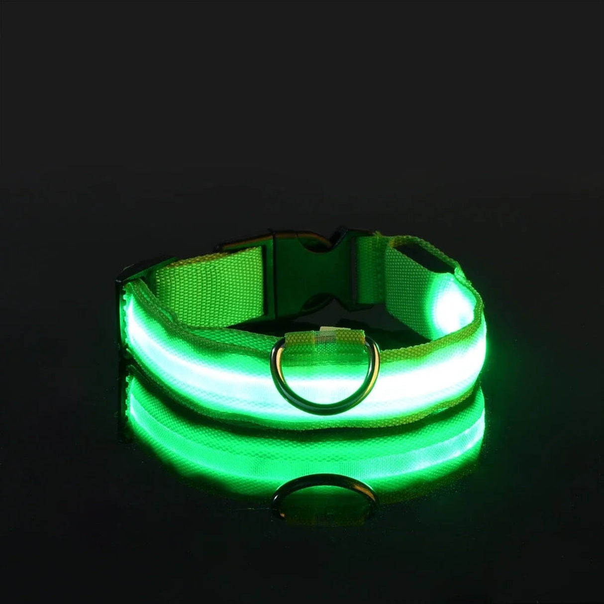 Collar para perro de nailon con luz LED de seguridad nocturna intermitente que brilla en la oscuridad Correa para perros Accesorios luminosos fluorescentes para perros