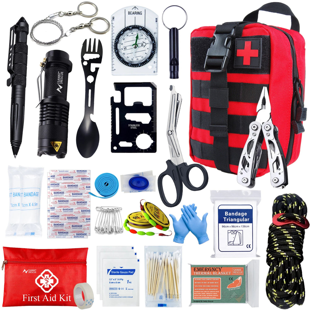 Tactical First Aid Kit In The Car Acessories Survival Kits Camping Equipments Medical Bag Self-defense EDC Pouch ifak